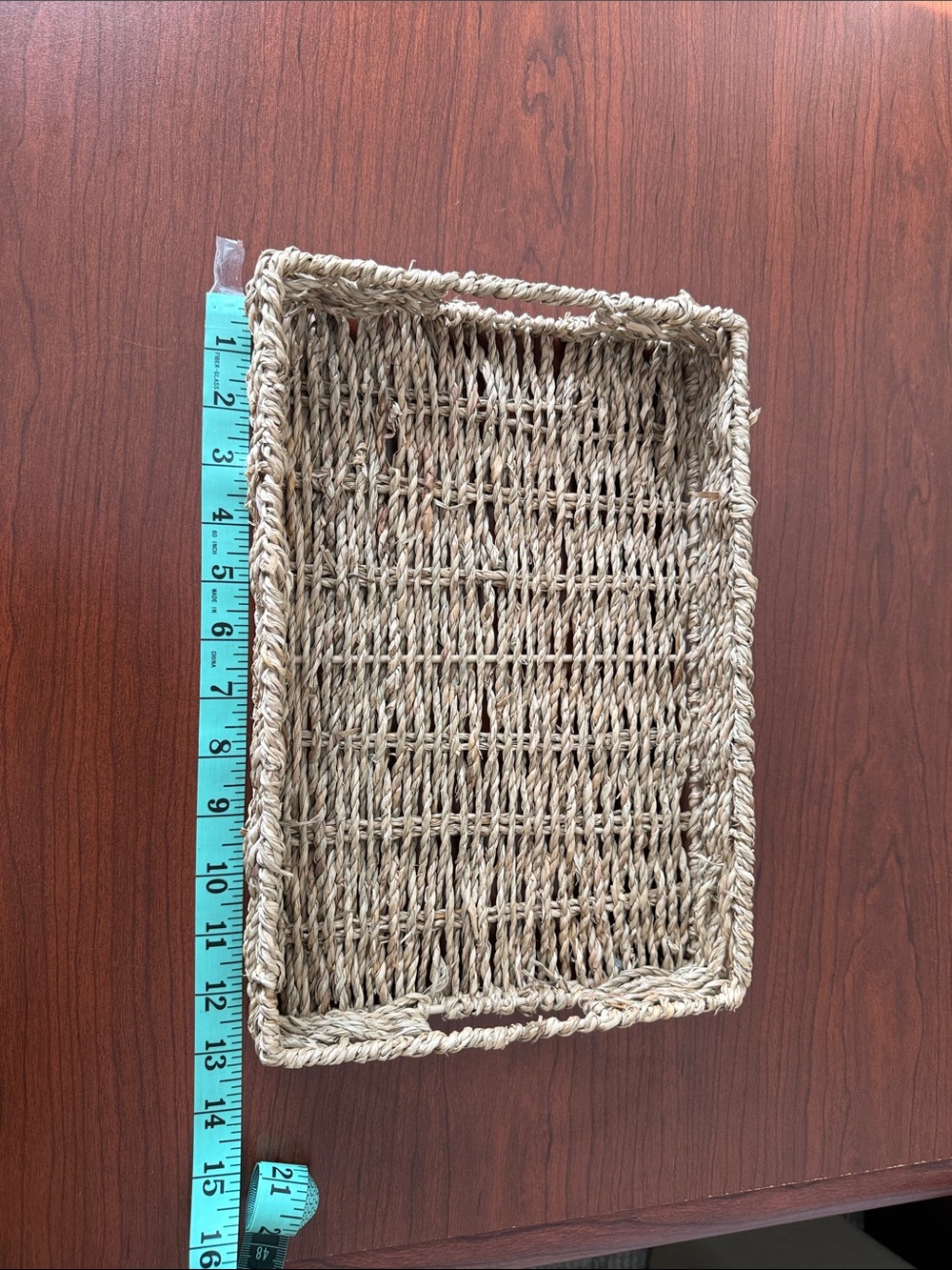 Natural Woven Tray - Beige Seagrass Basket